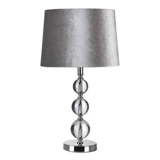Där Lighting Laura Ashley Selby Grande Table Lamp Glass And Polished Nickel Base Only