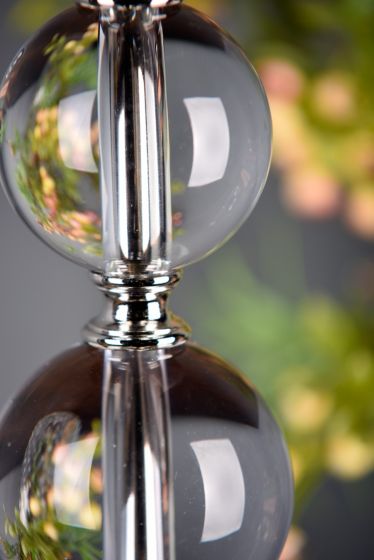 Där Lighting Laura Ashley Selby Grande Table Lamp Glass And Polished Nickel Base Only