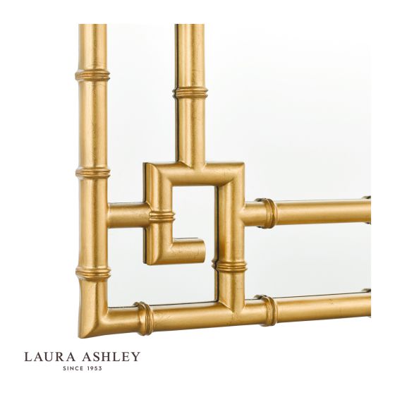 Där Lighting Laura Ashley Shawford Rectangle Mirror Gold Mirror 107 X 81cm