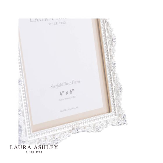 Där Lighting Laura Ashley Sherfield Photo Frame Silver Plated 4x6 Inch
