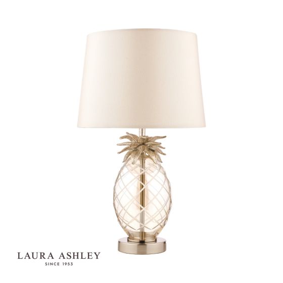 Där Lighting Laura Ashley Small Pineapple Table Lamp Champagne Cut Glass With Shade