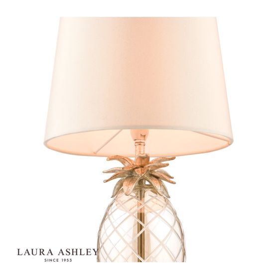 Där Lighting Laura Ashley Small Pineapple Table Lamp Champagne Cut Glass With Shade