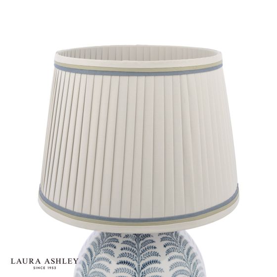 Där Lighting Laura Ashley Stannard Table Lamp Blue Ceramic With Shade