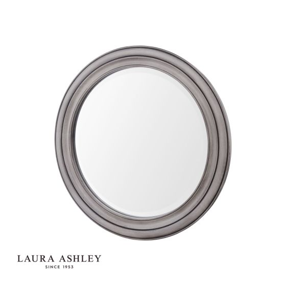 Där Lighting Laura Ashley Tate Mirror Distressed Wood And Mirror 60cm