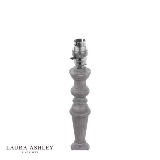 Där Lighting Laura Ashley Tate Table Lamp Distressed Grey And Polished Chrome Base Only