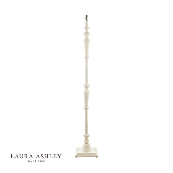 Där Lighting Laura Ashley Tate Wooden Floor Lamp Distressed Off White Base Only