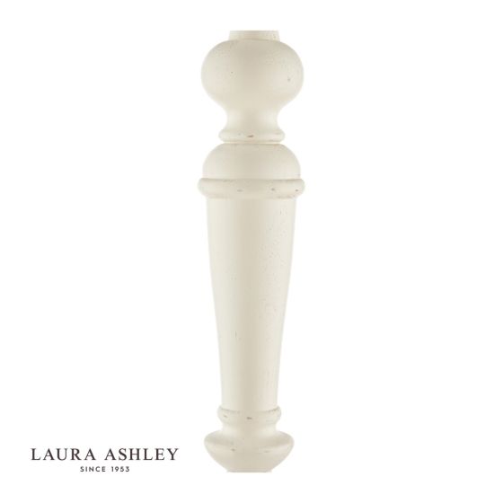 Där Lighting Laura Ashley Tate Wooden Floor Lamp Distressed Off White Base Only