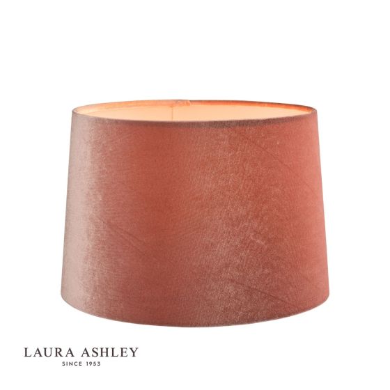 där lighting Laura Ashley Velvet Empire Drum Shade Blush Pink 25cm/10 inch