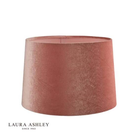 Där Lighting Laura Ashley Velvet Empire Drum Shade Blush Pink 35cm/14 Inch