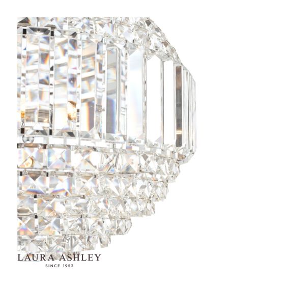 Där Lighting Laura Ashley Vienna 5lt Chandelier Crystal & Polished Chrome