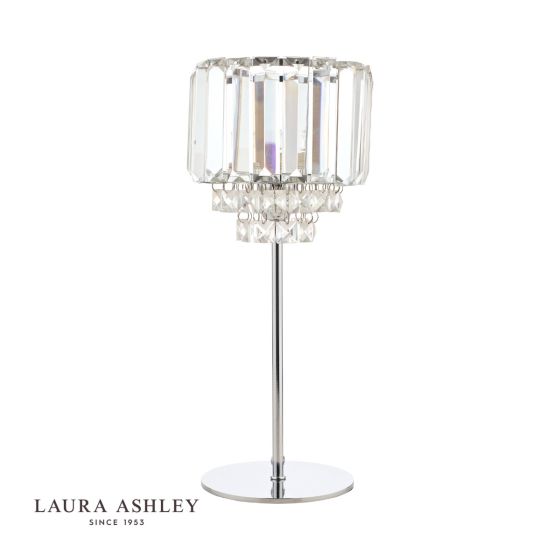 Där Lighting Laura Ashley Vienna Table Lamp Crystal & Polished Chrome