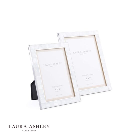 Där Lighting Laura Ashley Whitford Photo Frame Polished Nickel 5x7 Inch