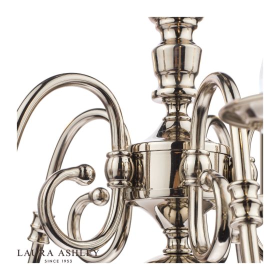 Där Lighting Laura Ashley Winchester 5lt Pendant Polished Nickel