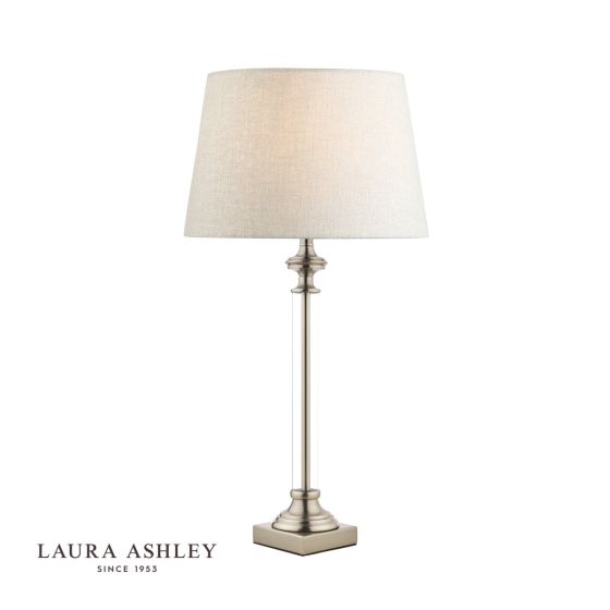 där lighting Laura Ashley Winston Table Lamp Antique Chrome & Glass Base Only