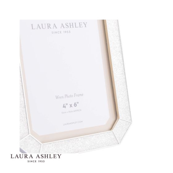 Där Lighting Laura Ashley Wren Photo Frame Glitter Silver Plated 4x6 Inch