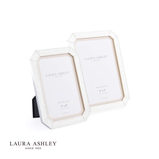 Där Lighting Laura Ashley Wren Photo Frame Glitter Silver Plated 4x6 Inch