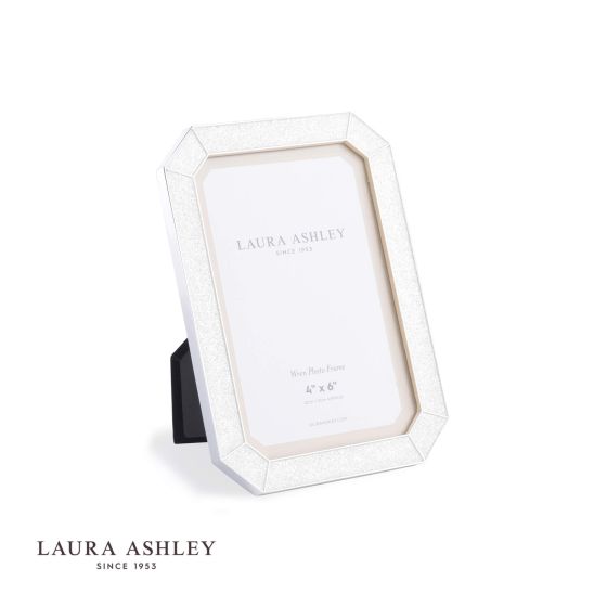 där lighting Laura Ashley Wren Photo Frame Glitter Silver Plated 4x6 Inch