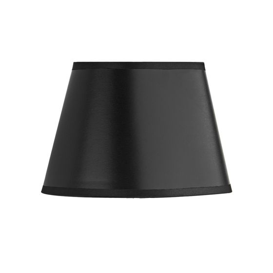där lighting Lexington Black Faux Silk Oval Shade 20cm