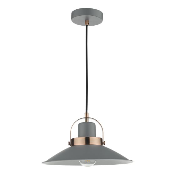 Där Lighting Liden 1 Light Single Pendant Graphite Copper