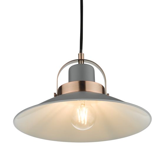 Där Lighting Liden 1 Light Single Pendant Graphite Copper
