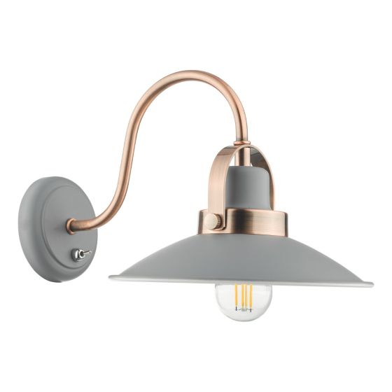 Där Lighting Liden Single Wall Light Graphite Copper