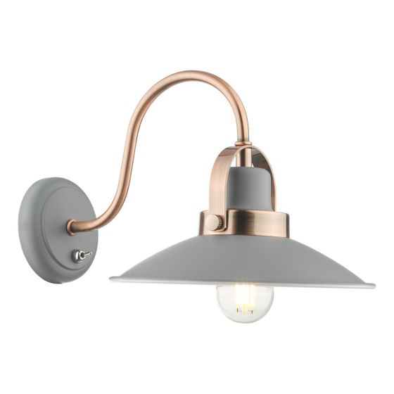 där lighting Liden Single Wall Light Graphite Copper