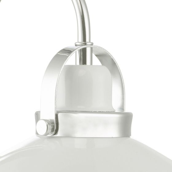 Där Lighting Liden Wall Light White And Polished Chrome