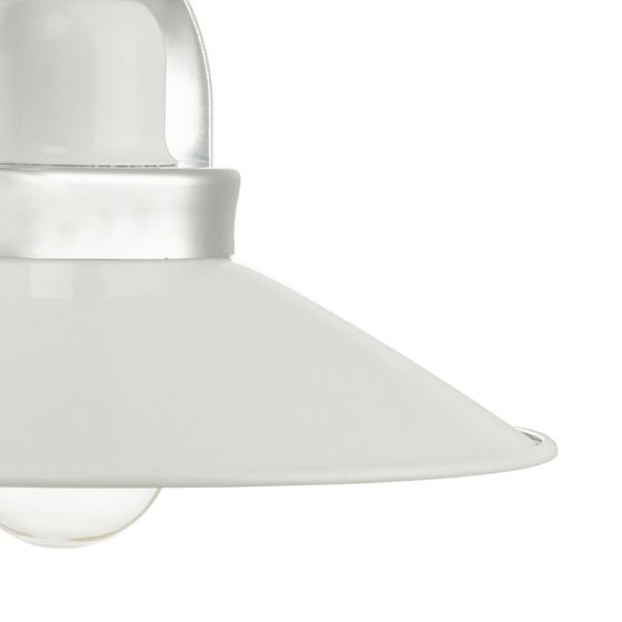 Där Lighting Liden Wall Light White And Polished Chrome