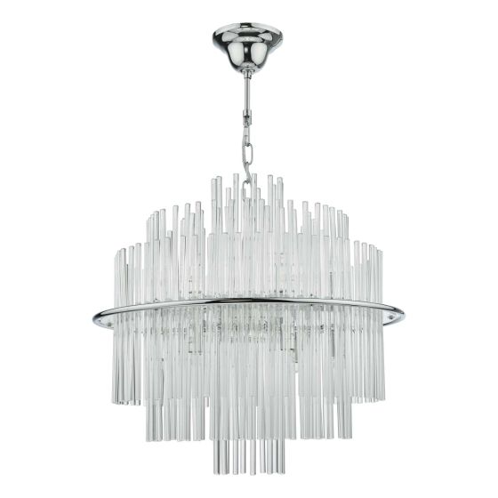 Där Lighting Lukas 13 Light Pendant Polished Chrome Glass