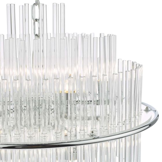 Där Lighting Lukas 13 Light Pendant Polished Chrome Glass