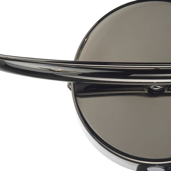 Där Lighting Luther 2 Light Wall Light Black Chrome Crystal