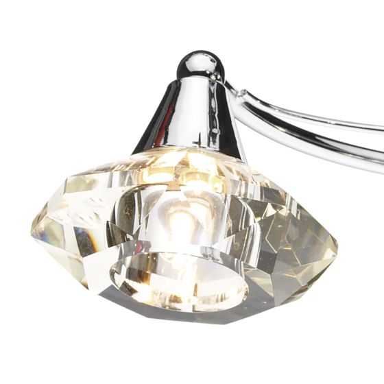där lighting Luther 4 Light Semi Flush Polished Chrome Crystal