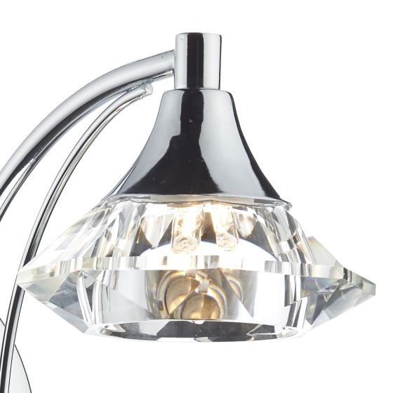 där lighting Luther Wall Light Polished Chrome Crystal