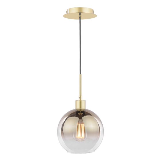 där lighting Lycia Pendant Satin Gold and Gold Ombre Glass