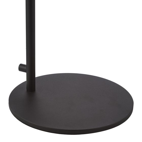 Där Lighting Lycia Table Lamp Matt Black And Smoked Ombre Glass