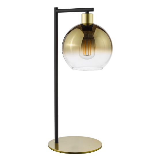 Där Lighting Lycia Table Lamp Satin Gold And Gold Ombre Glass