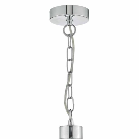 där lighting Lyon 5lt Pendant Polished Chrome & Crystal