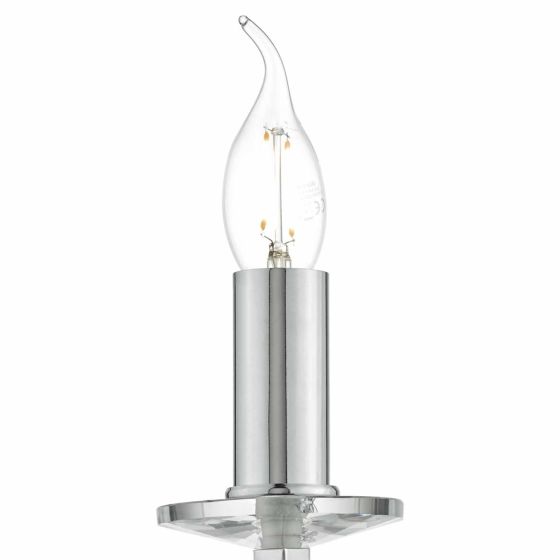 där lighting Lyon Wall Light Polished Chrome & Crystal