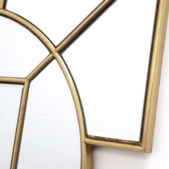 Där Lighting Lyshia Square Mirror With Gold Foil Detail 60cm