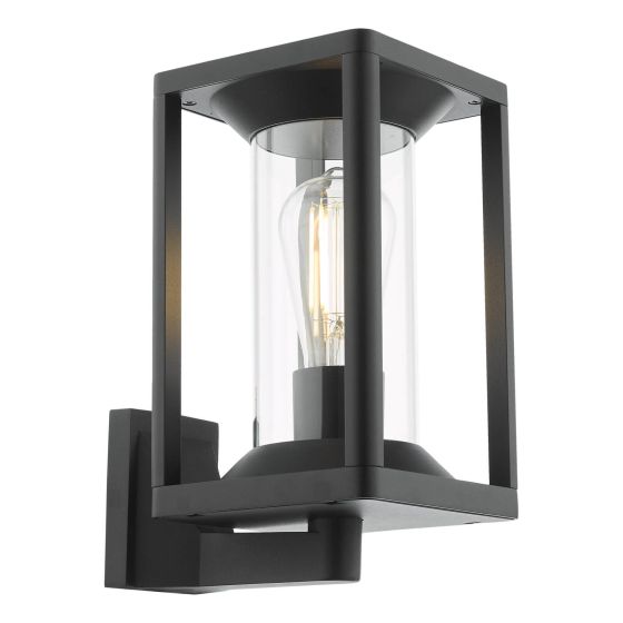 där lighting Mackenzie Outdoor Wall Light Matt Black IP65