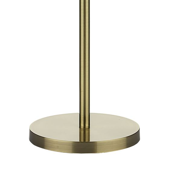 Där Lighting Madrid Floor Lamp Antique Brass With Shade