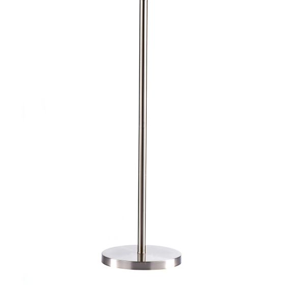 Där Lighting Madrid Floor Lamp Satin Chrome With Shade