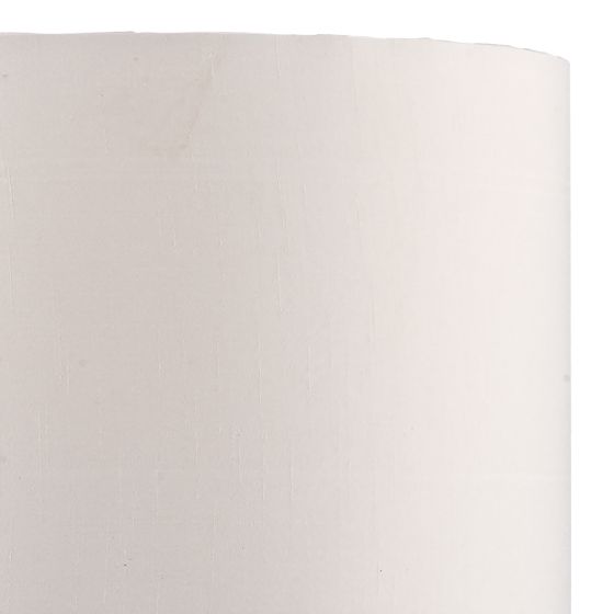 där lighting Madrid Table Lamp Satin Chrome With Shade