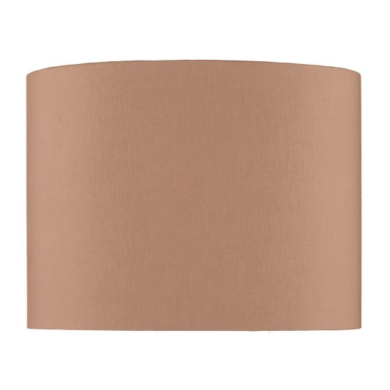 där lighting Madrid Taupe Faux Silk Drum Shade 31cm