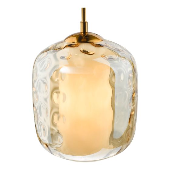 Där Lighting Majella Pendant Aged Brass And Champagne Glass