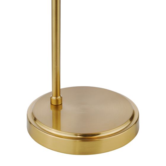 Där Lighting Maude Table Lamp Natural Brass And Ribbed Glass