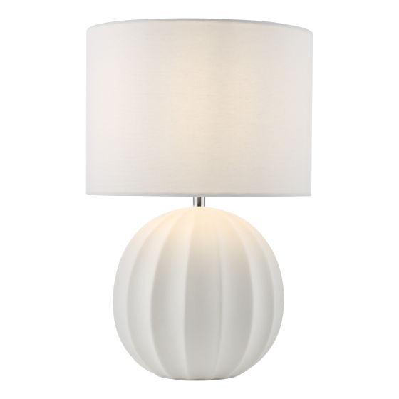 där lighting Mavis Ceramic Table Lamp Cream With Shade