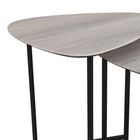 Där Lighting Mibello Nested Side Tables Light Oak Effect