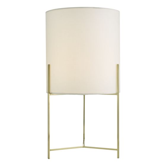 Där Lighting Michaela Table Lamp Satin Gold With Shade