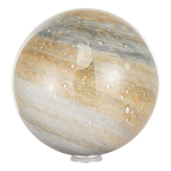 Där Lighting Mikara 12 Light Cluster Pendant Polished Chrome Marble Effect Glass 2.5M